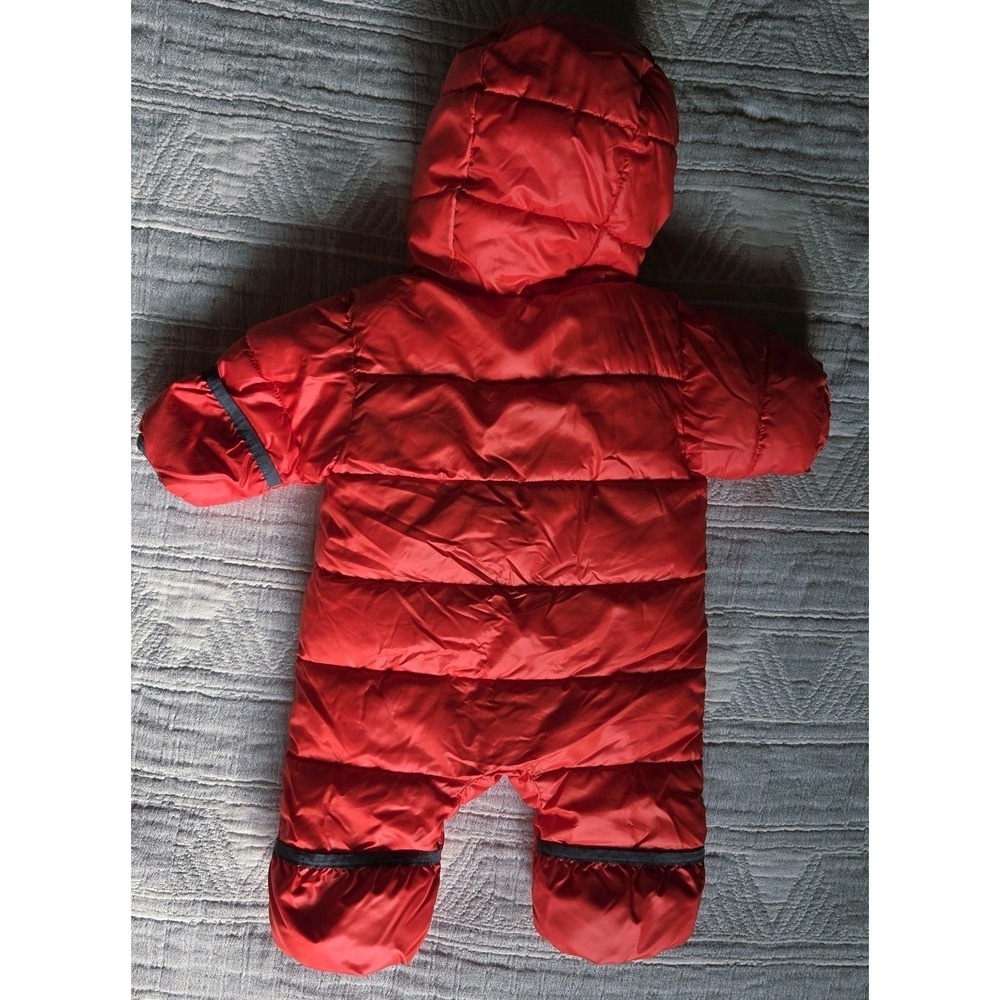 Columbia Baby Bunting Snowsuit 0-3M Red Hooded Fleece Lined Puffer - Picture 7 of 7